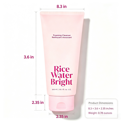 Gentle Rice Water Foaming Cleanser – Deep Pore Cleansing & Hydrating Daily Face Wash